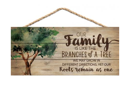 Our Family 4.5X10 Sign