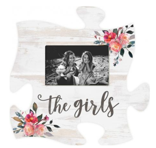 The Girls Puzzle Piece Frame