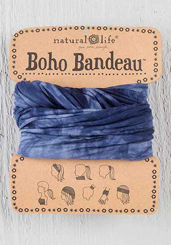 Boho Bandeau Tie-Dye Navy