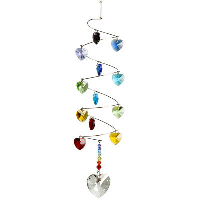 Crystal Spiral-Rainbow Hearts