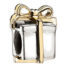 Silver & 14K Gold - Gold Ribbon Gift