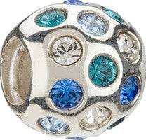 Sterling Silver w Stone - Disco - Blue Swarovski