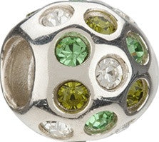 Sterling Silver w Stone - Disco - Green Swarovski