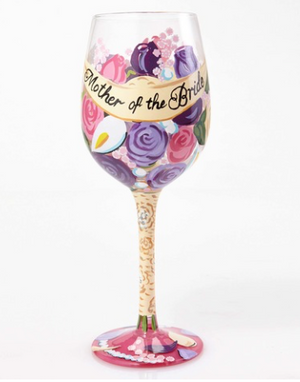 "Mother of the Bride" Wine Glass