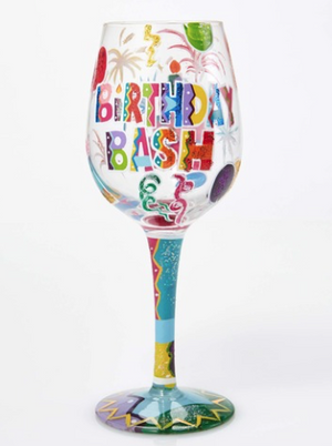 "Birthday Bash" Wine Glass