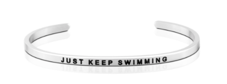 Just Keep Swimming Bangle (Silver)