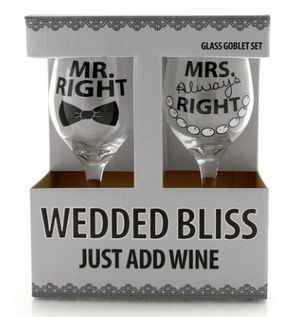 Wine Glass Set-Mr. & Mrs.