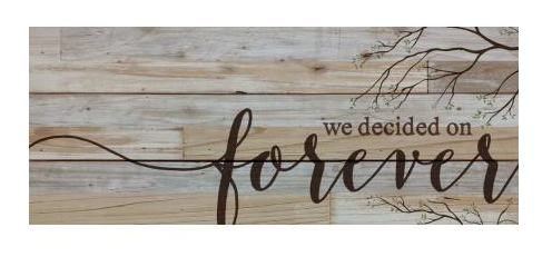 We Decided On Forever 10.5X26 Sign