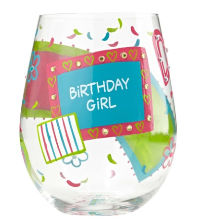 "Birthday Girl" Stemless Wine Glass