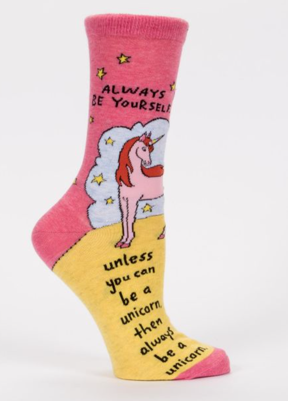 Always Be A Unicorn Crew Sock