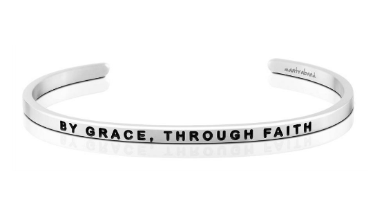 By Grace, Through Faith Bangle (Silver)
