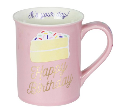 Birthday Cake Glitter Mug