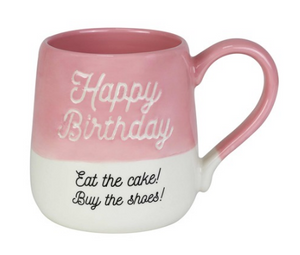 Pink Happy Birthday Mug