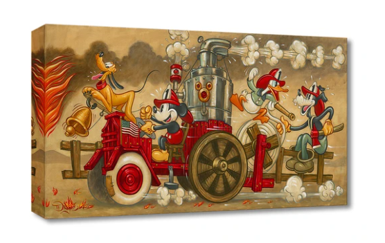 "Mickey's Fire Brigade" Canvas by Tim Rogerson