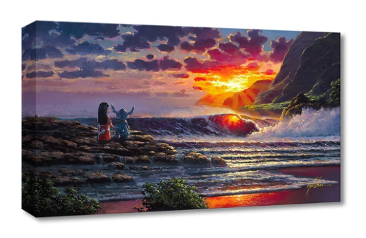 "Lilo and Stitch Share a Sunset" Canvas by Rodel Gonzalez