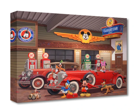 "Mickey's Classic Car Club" Canvas by Manuel Hernandez