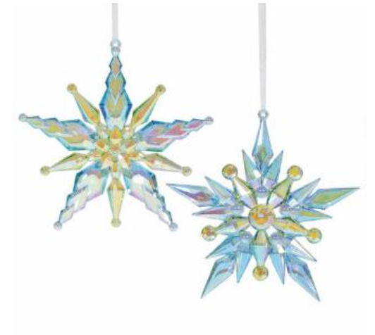 Sea Iridescent Snowflake Ornament