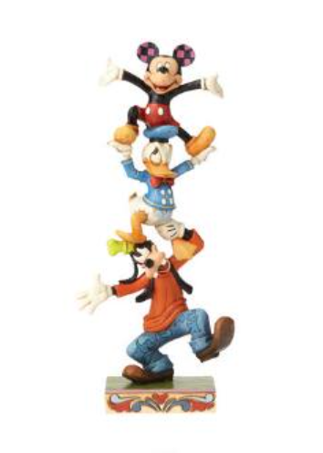“Teetering Tower” Goofy, Donald, and Mickey Stacked Figurine