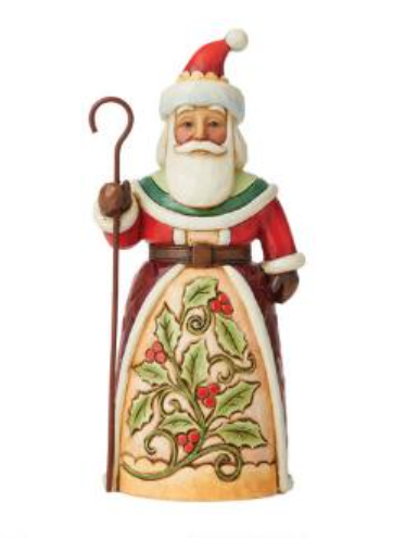 Santa with Holly Pint Sized Figurine