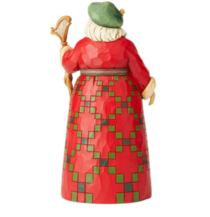 “Celtic Christmas Greetings” Irish Santa Figurine