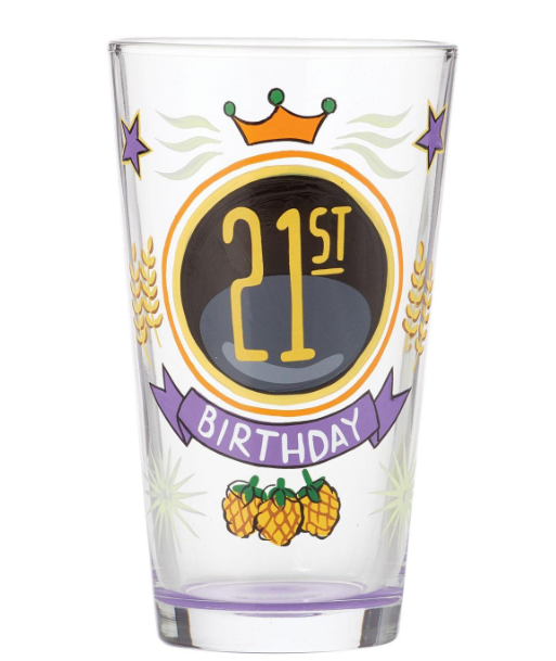 21st Birthday Beer Glass