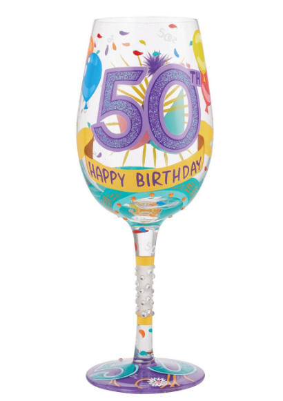 “50th Birthday” Wine Glass