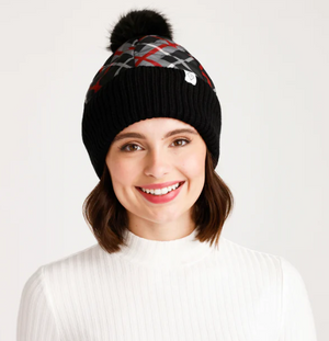 Quilted Pom Beanie
