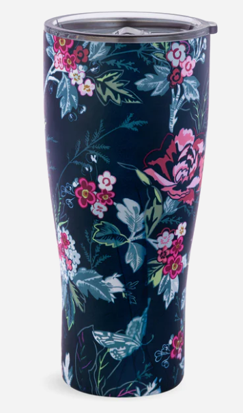 Stainless Steel Large Tumbler-Rose Toile