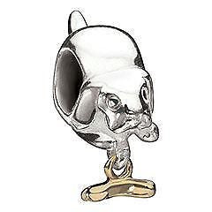 Silver & 14K Gold  - Dog Bone