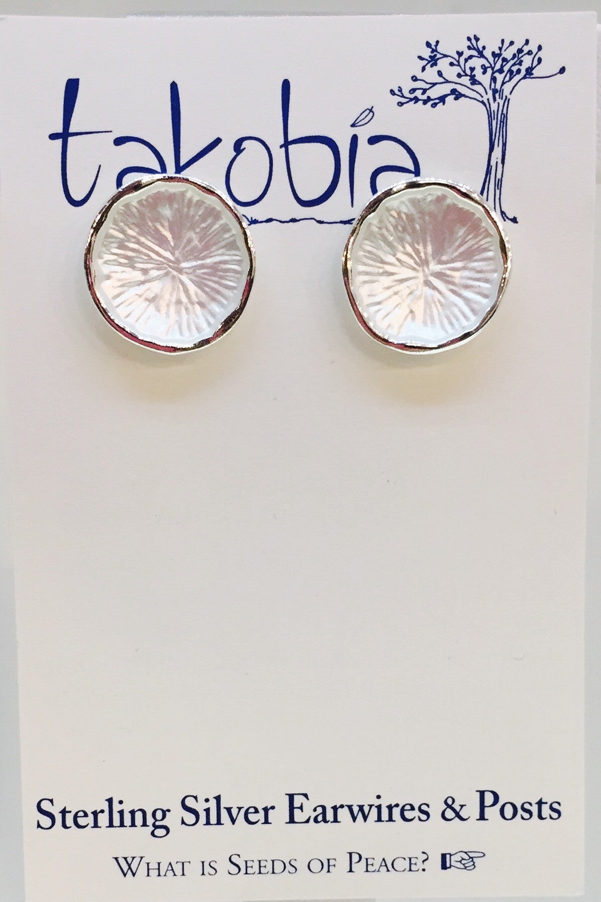 Round Shell Post Earring
