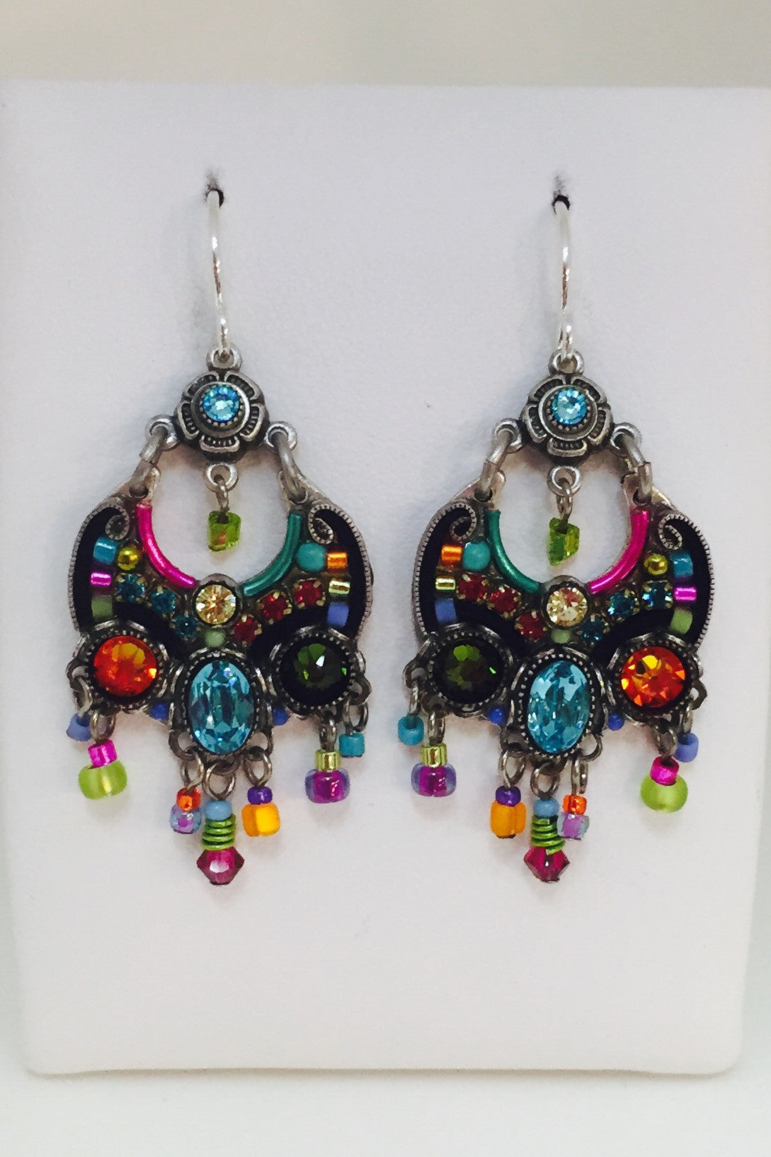 Hoop Chandlier Earring-Multicolor