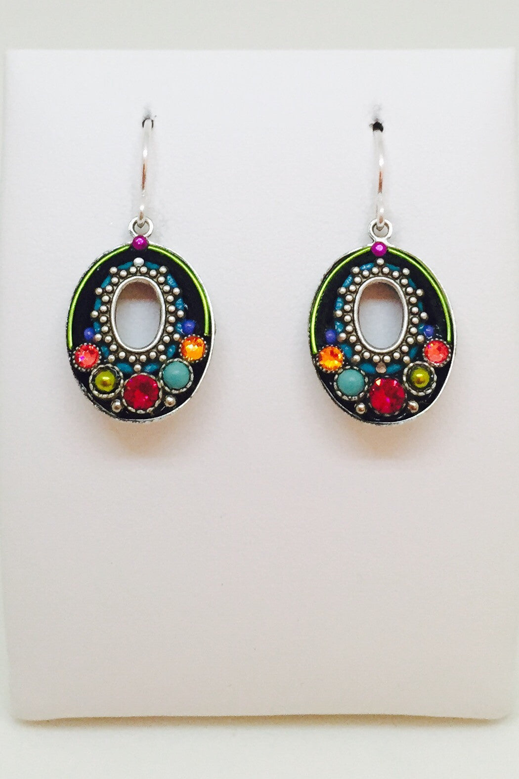 Oval Hoop Earring-Multicolor