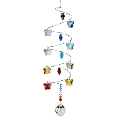 Crystal Spiral Rainbow Butterflies-Small Ball