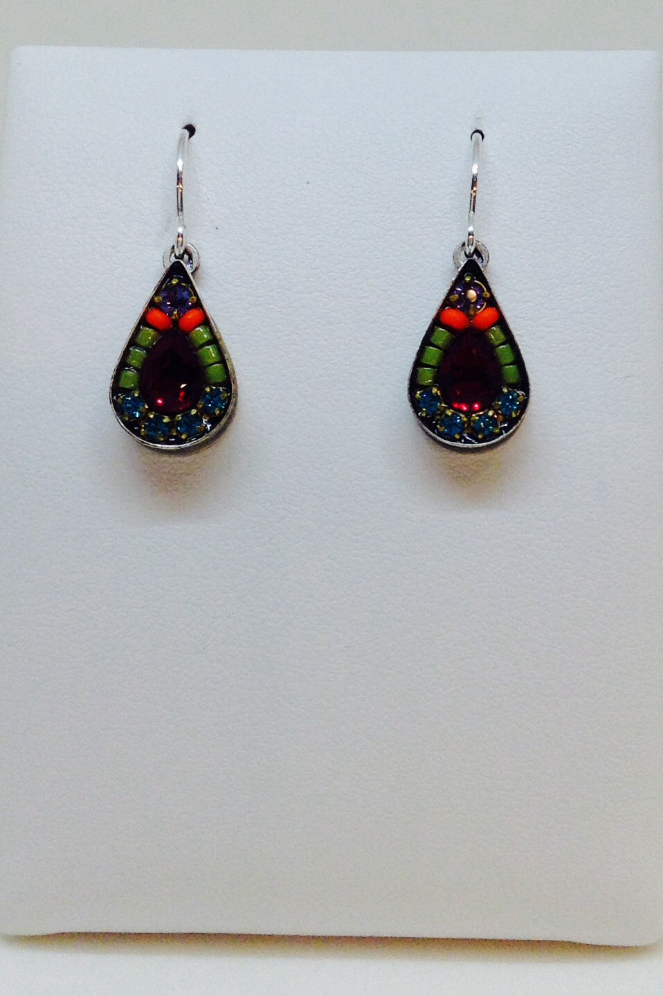 Mosaic Tear Drop Earring-Multi Color