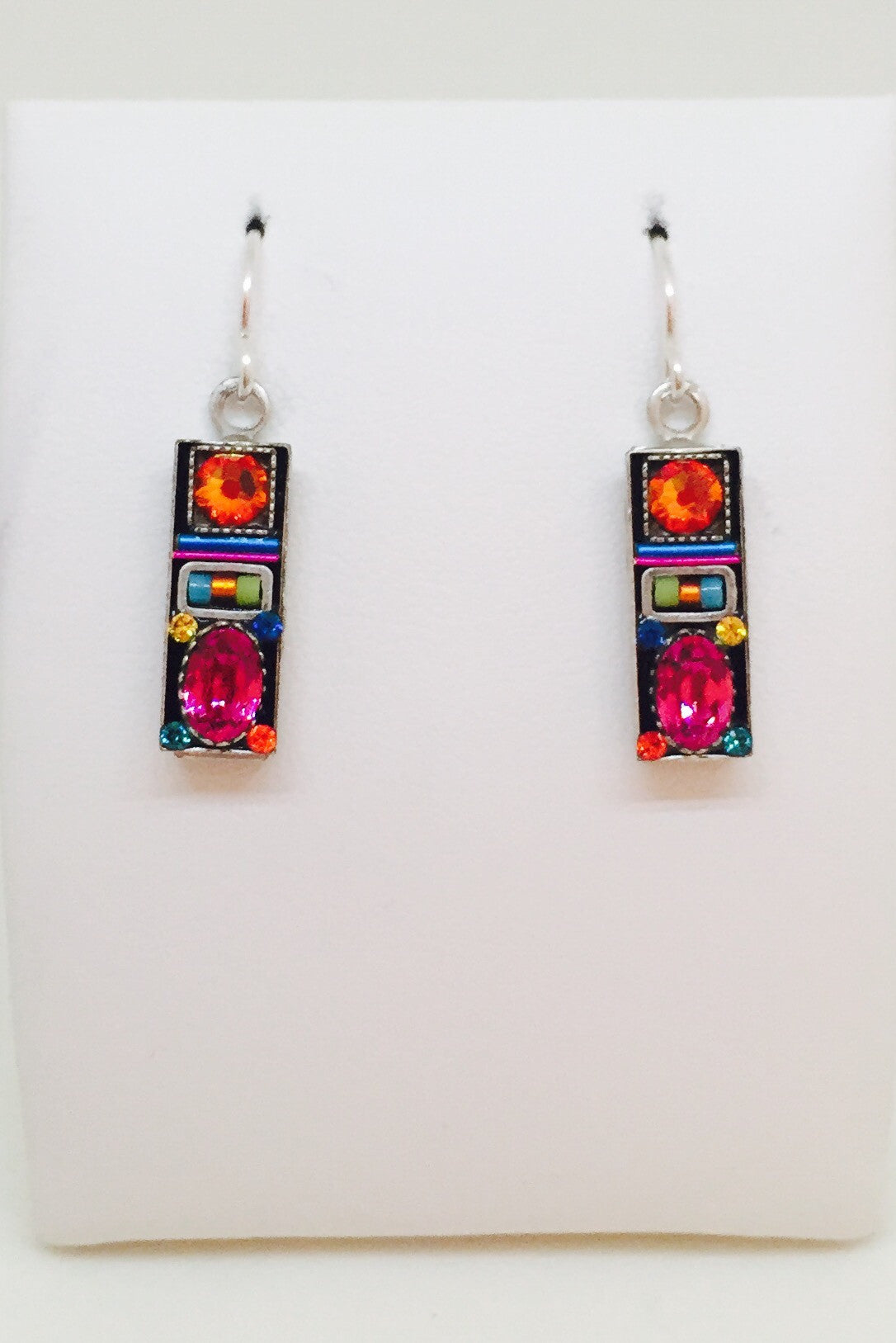 Small Rectangle Earring-Multicolor