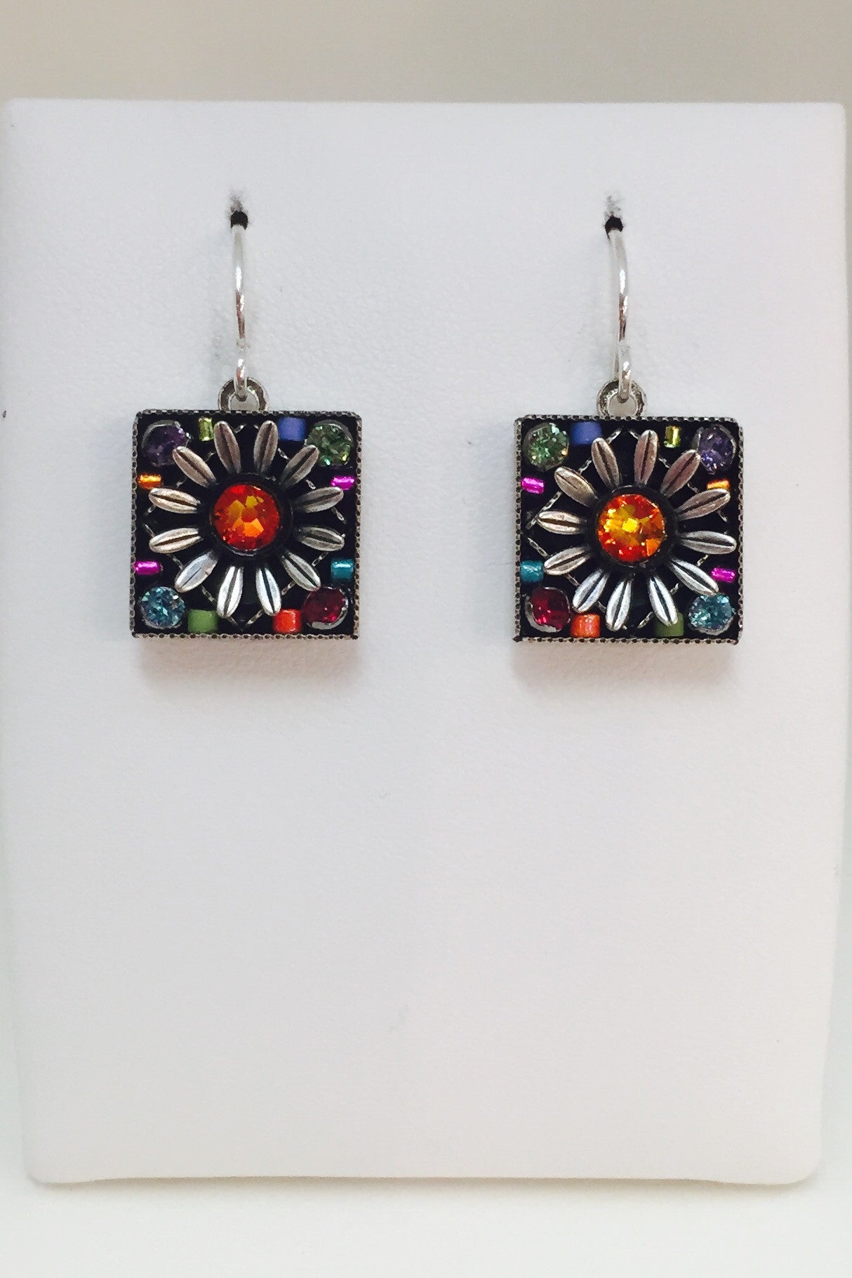 Square Daisy Earring-Multicolor