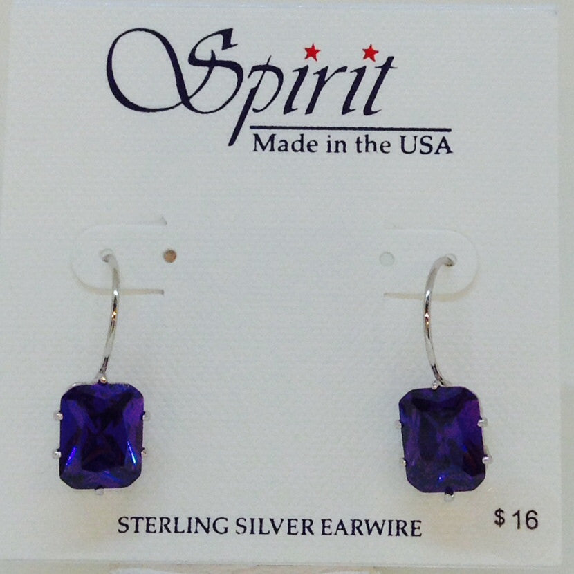 Purple Crystal Earring
