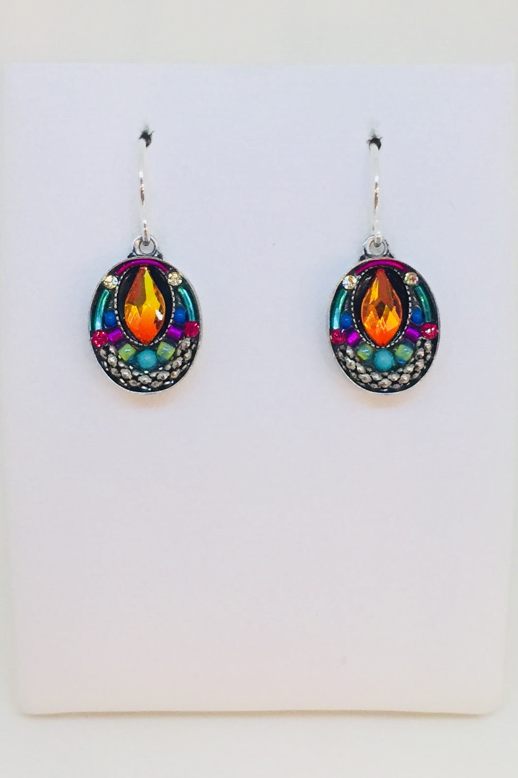 Emma Oval Flame Earring-Multi Color