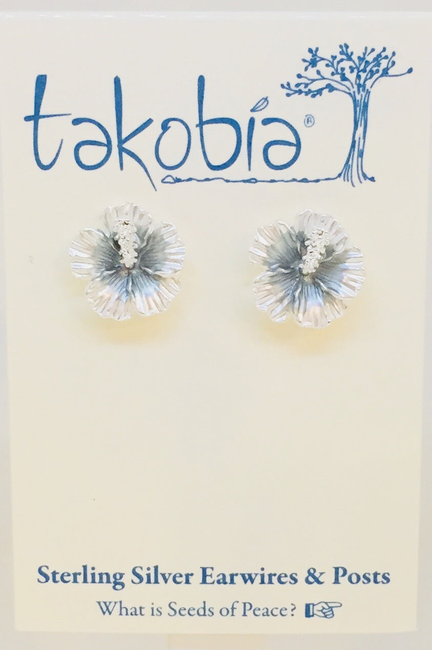 Two Tone Flower Post Earring