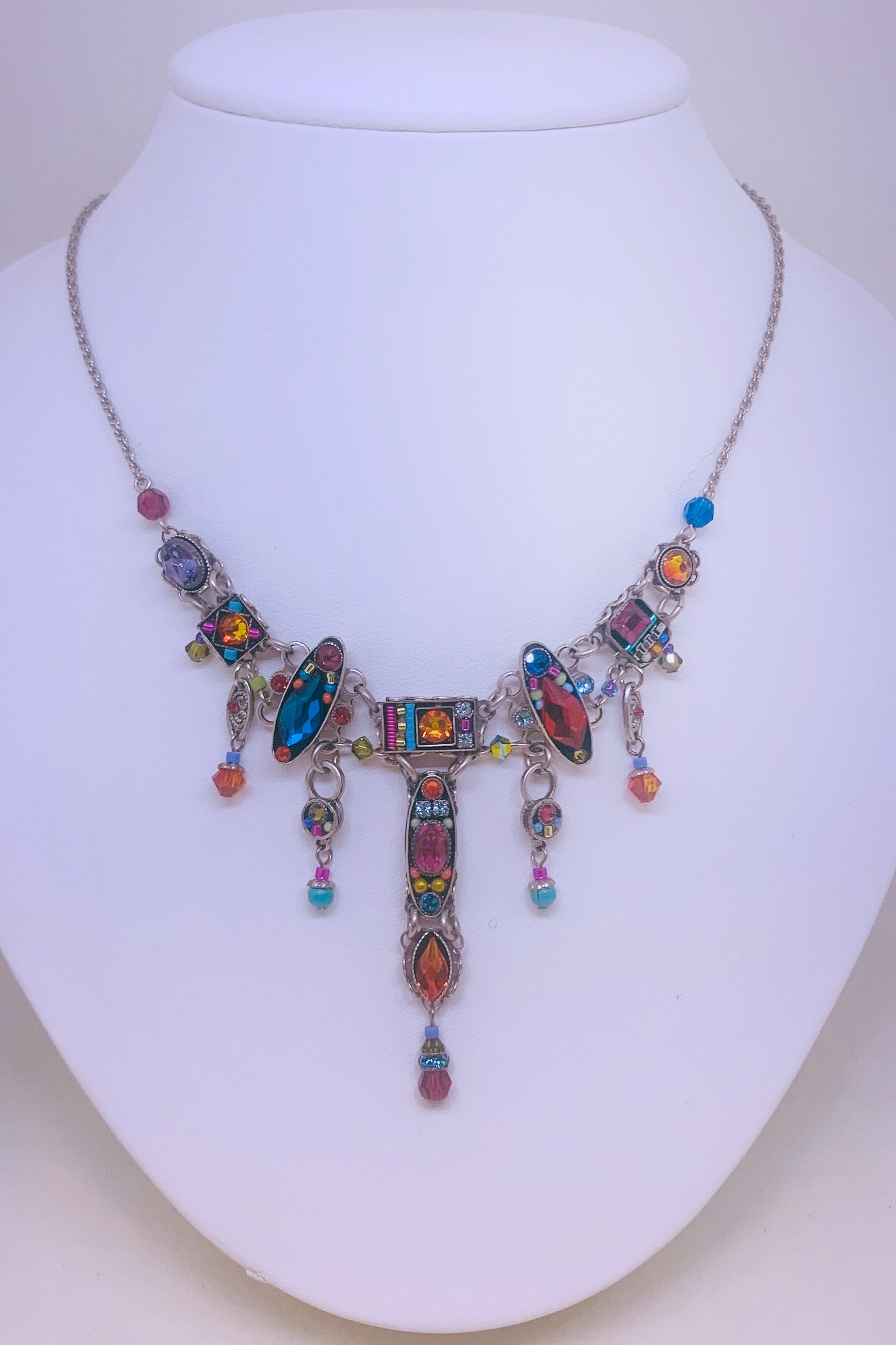 Milano Necklace w/ Drops Necklace-Multicolor