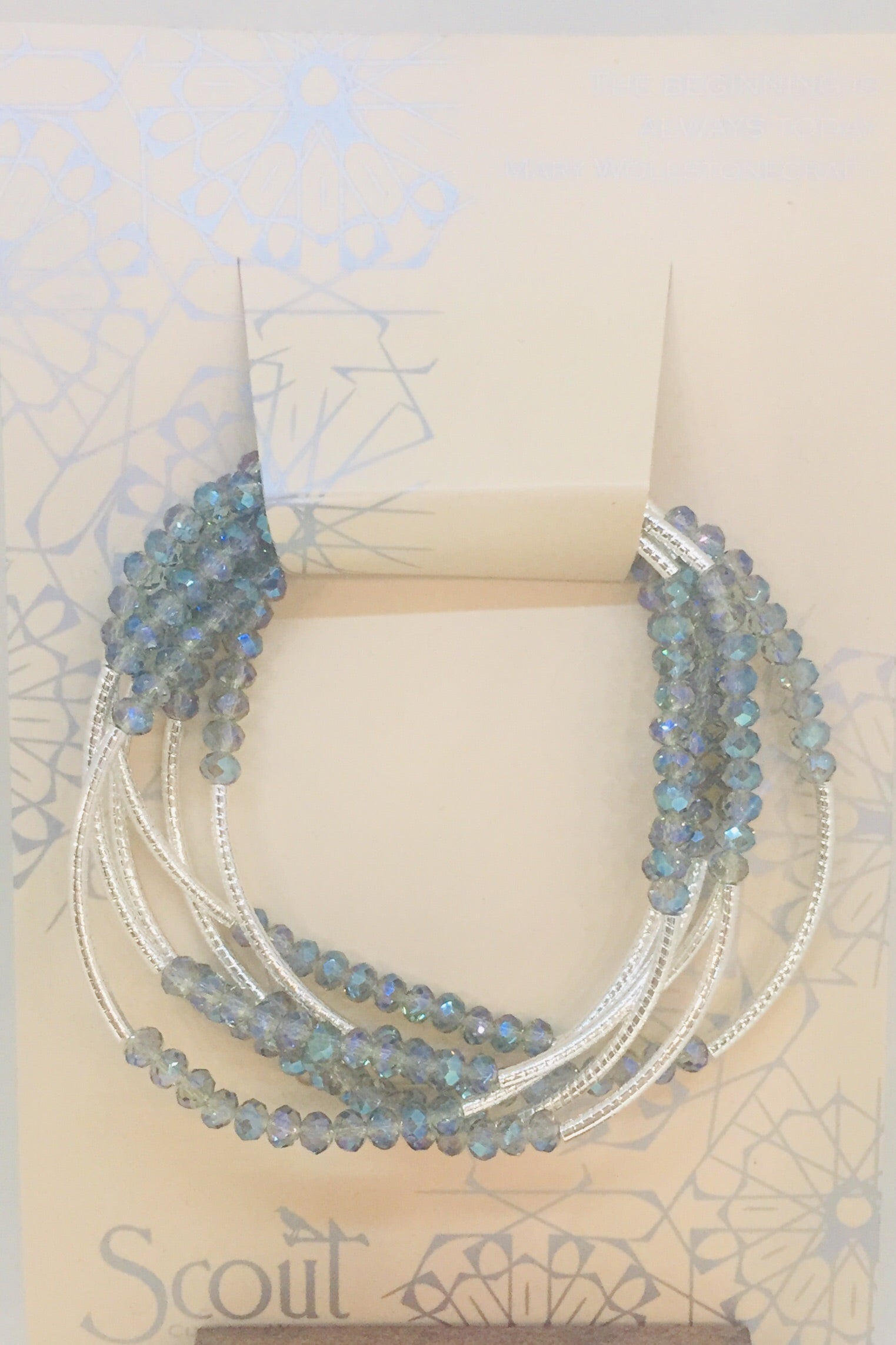 Seabreeze/Silver Bracelet Wrap/Necklace