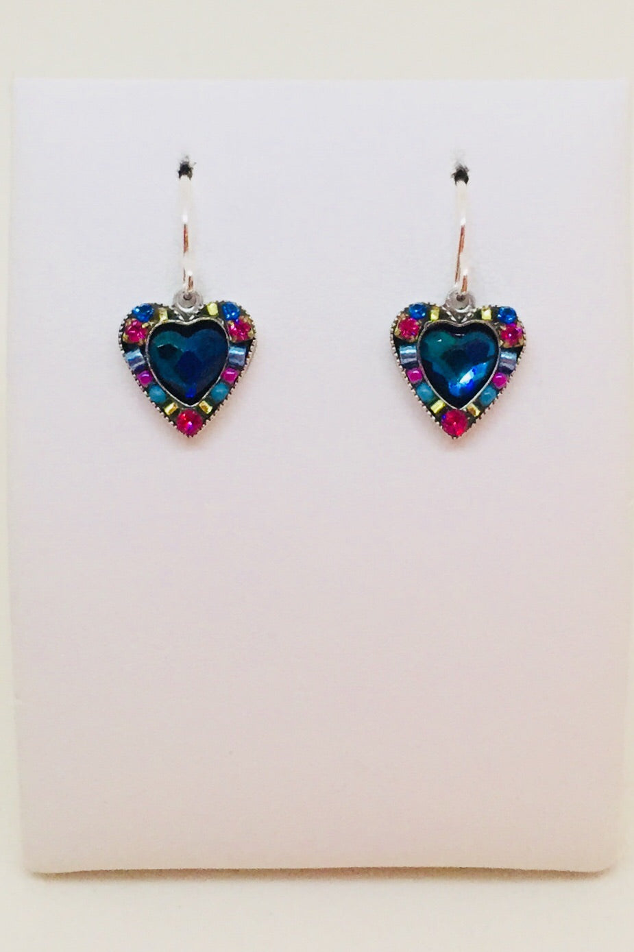 Rose Heart Earring-Bermuda Blue