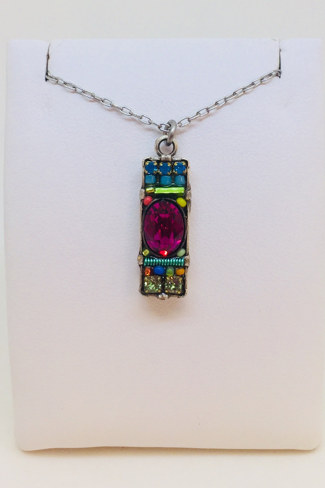 Dainty Bar Pendant Necklace-Multicolor