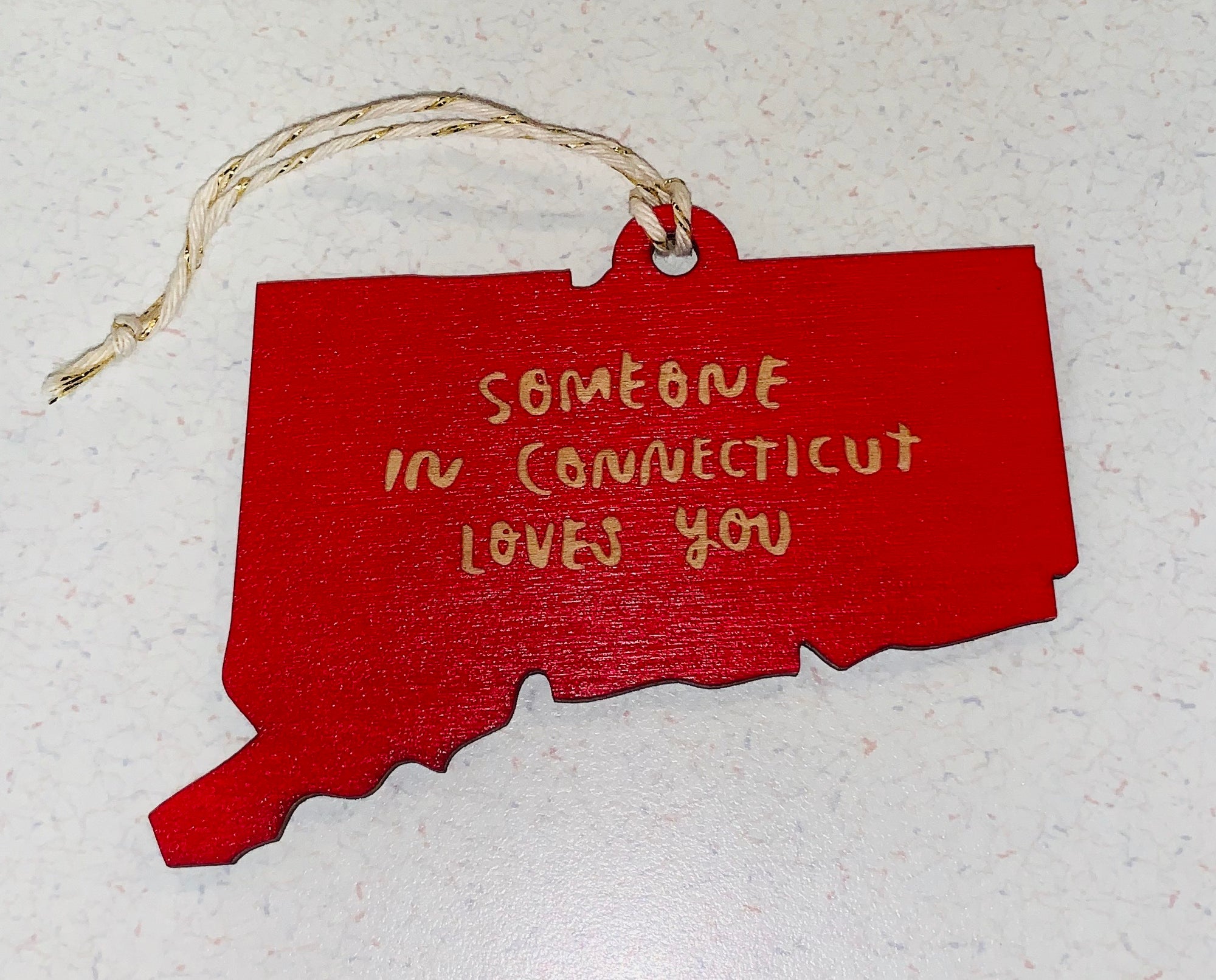 SnowMade - Someone in Connecticut Loves You Ornament, Large