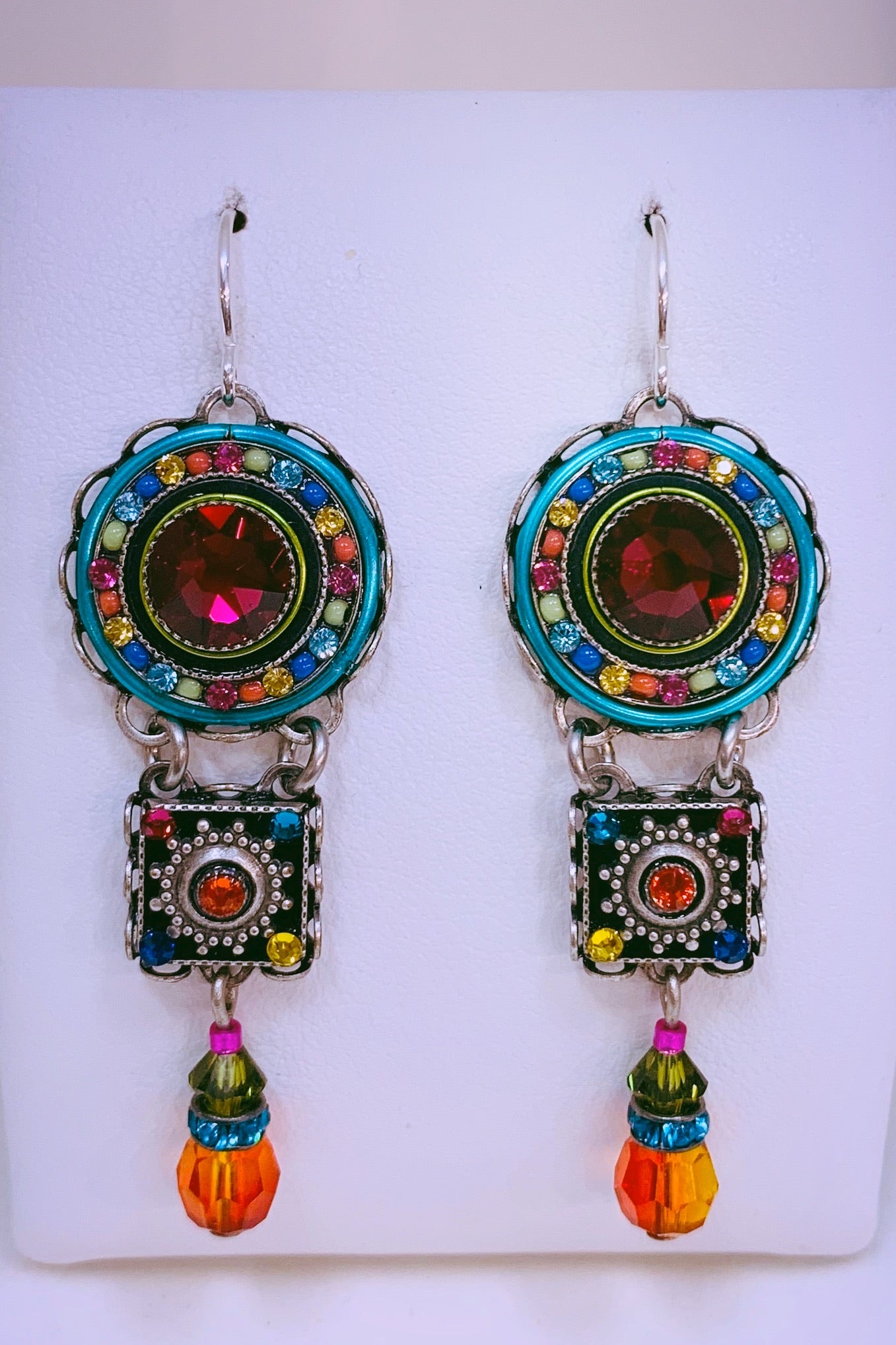 La Dolce Vita 3 Tier Earring-Multicolor