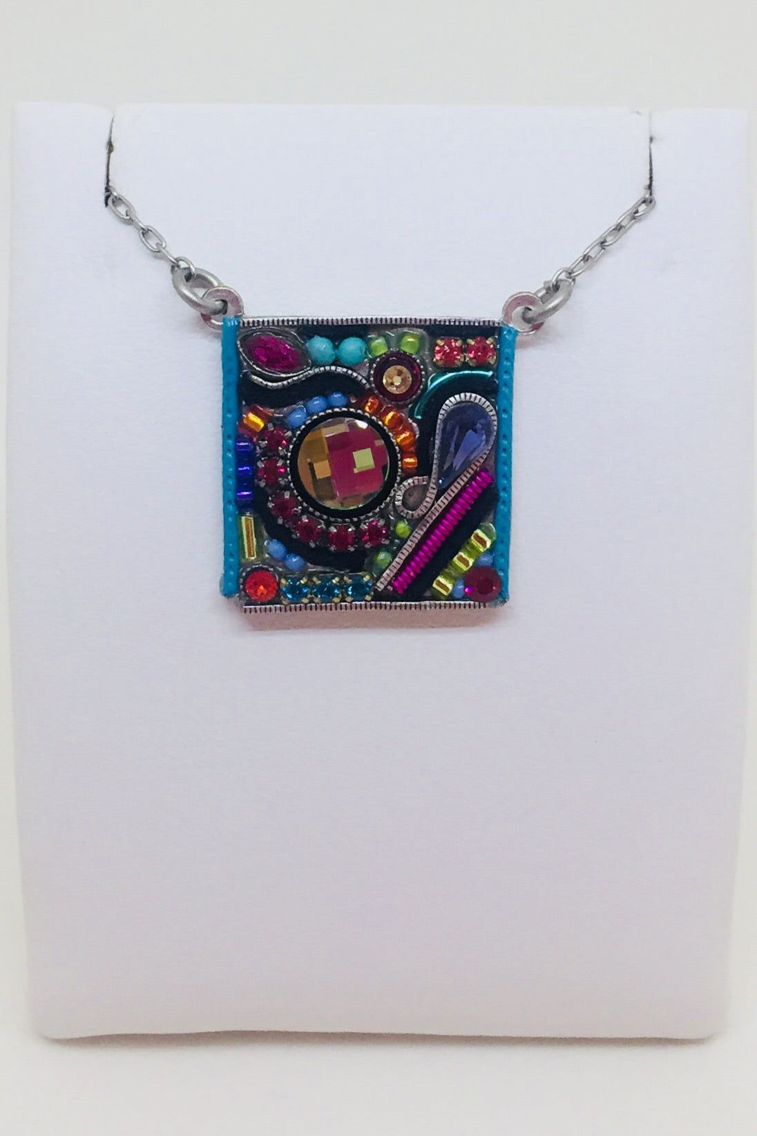 Chaotic Square Pendant-Multi Color