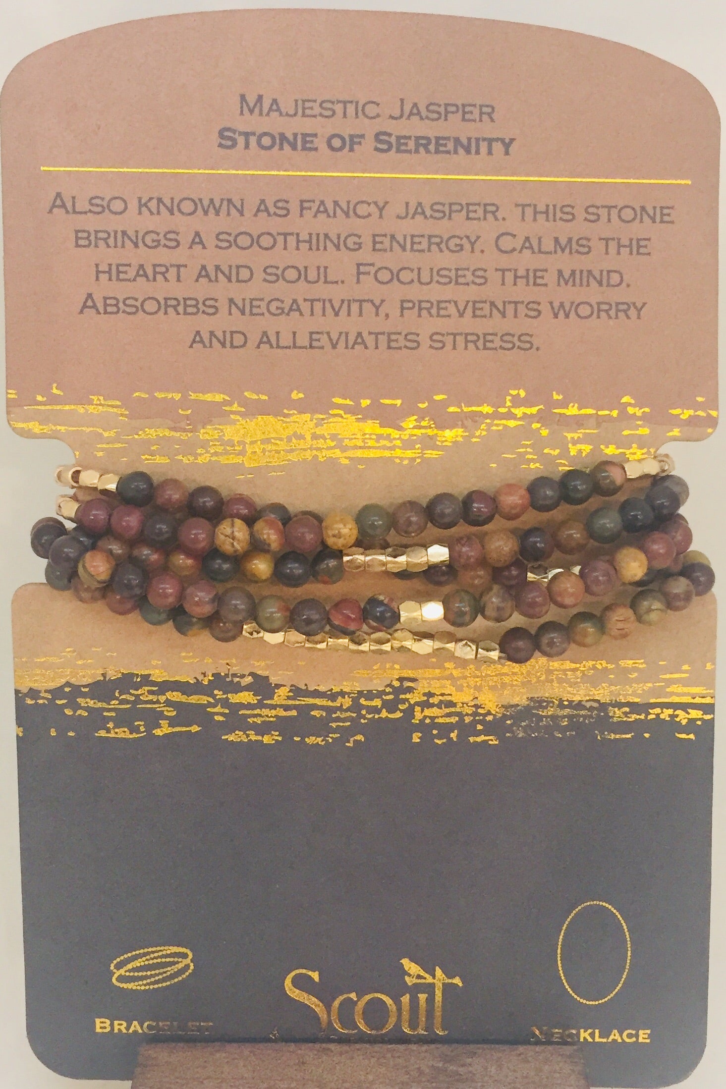 Majestic Jasper-Stone of Serenity Bracelet Wrap/Necklace