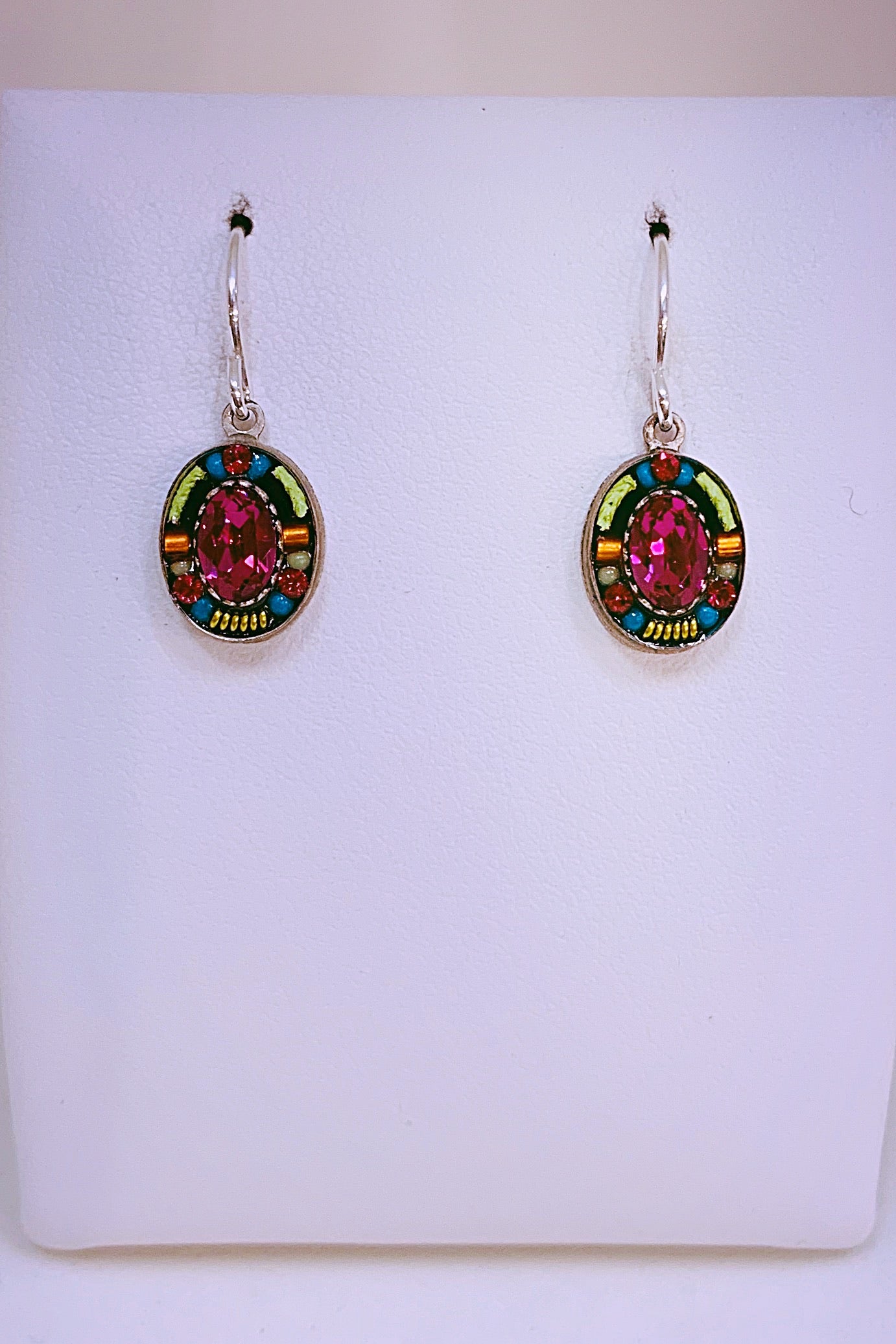 Emma Petite Oval Earring-Multicolor