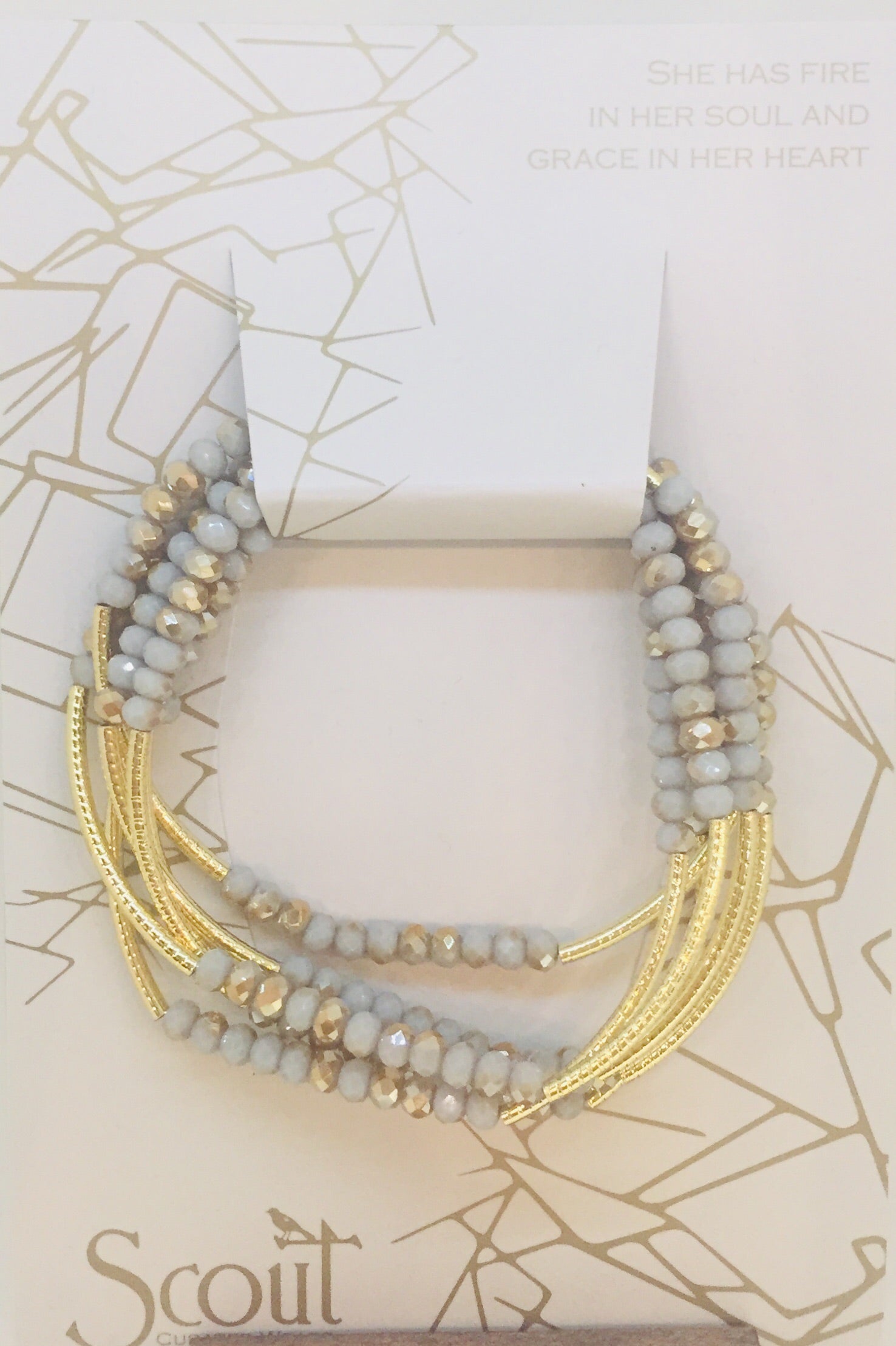 Silver Lining/Gold Bracelet Wrap/Necklace