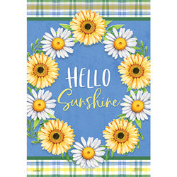Daisy Wreath Garden Flag